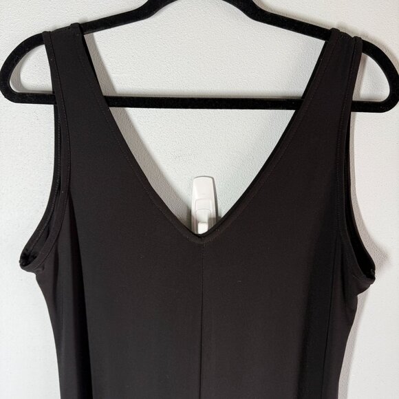 Annalee + Hope Womens Jersey Romper Jumpsuit Large Black Sleeveless Effortless - Picture 2 of 8